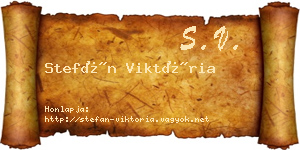 Stefán Viktória névjegykártya